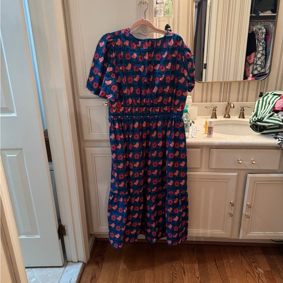 Floral Blue and Red Tuckernuck dress - Picture 3 of 3